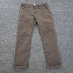 Flint And Tinder Pants Mens 36x32 Brown 365 Straight Stretch 5 Pocket Casual